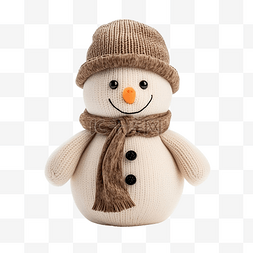 可愛卡片图片_帶帽子的可愛小雪人