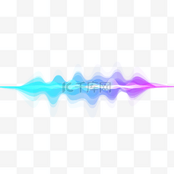 音频扩展图片_声音均衡器光效波浪蓝色渐变