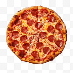 可口的披萨图片_用剪切路径隔离的意大利辣香肠披