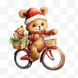 骑老虎图片_可爱的动物骑着自行车送礼物甜蜜