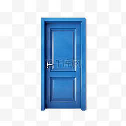 蓝色门房子门房间建筑
