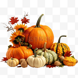 秋季作文万圣节和感恩节装饰南瓜