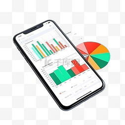 智能分析分析图片_用于分析金融业务概念的智能手机