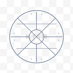 显示表面上七个点的圆图形 向量