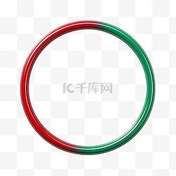 红色和绿色的圆形框架