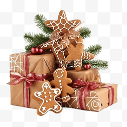 圣诞冷杉的树枝与装饰
