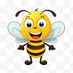 晴天符号图片_表情符号蜜蜂卡通中性