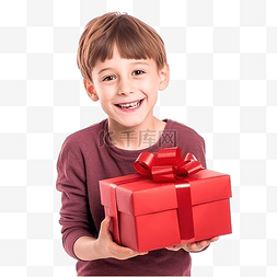 快递公告图片_有圣诞礼物的快乐的孩子