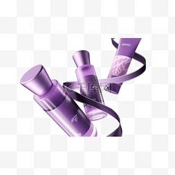 产品图片_3d紫色化妆品