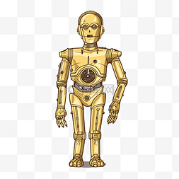 金色手指图片_c3po 剪贴画金色星球大战机器人在?