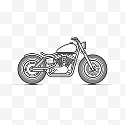 深灰色背景的轮廓摩托车风格设计