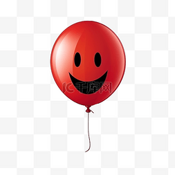 红旗图片_万圣节红气球带着邪恶的微笑万圣