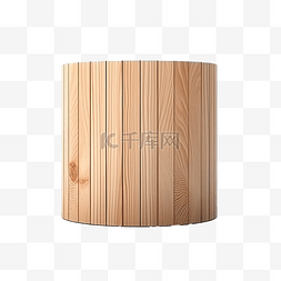 木质3D舞台背景圆柱