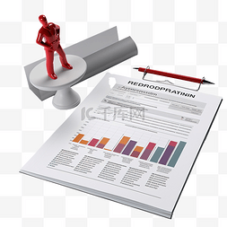 公司报告图片_3d 员工评估评估表和报告绩效审查