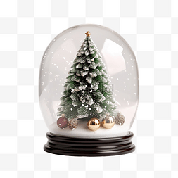 圣诞雪球与新年树新年传统装饰