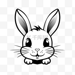 可爱的兔子脸画