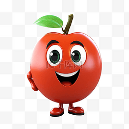 草莓番茄图片_可爱的快乐番茄角色人工智能生成