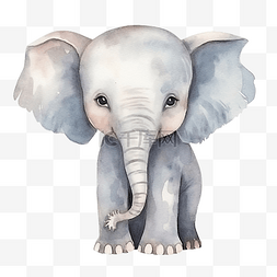 端午粽香字体图片_可爱的水彩大象