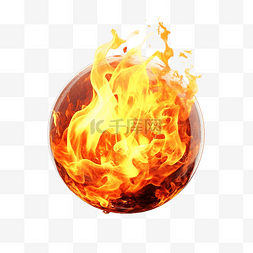 警告的图片_燃料燃烧产生的火球火焰