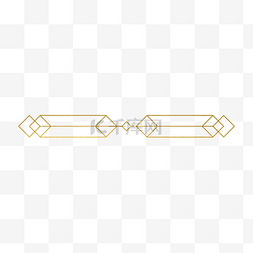 金色古典几何质感装饰分割线