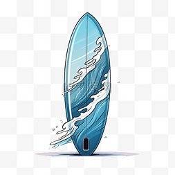 冲浪冲浪板插画夏季冲浪