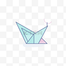 折纸鸟图片_折纸鸟图标矢量