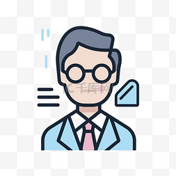 资料icon图片_戴眼镜的医生，戴着眼镜作为个人