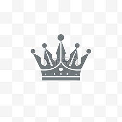 灰色背景上的皇冠图标 向量