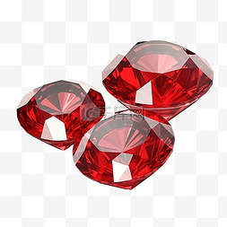 红色耀眼的钻石