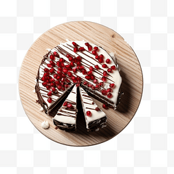仁和logo图片_圣诞切片巧克力蛋糕，配有白色糖