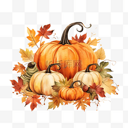 手绘秋天的树叶图片_秋天的树叶和南瓜请收获快乐报价
