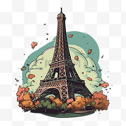 埃菲尔铁塔剪贴画巴黎铁塔，背景