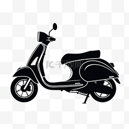 vespa 摩托车的轮廓