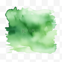 绿色水彩画