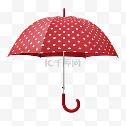 可爱的红伞