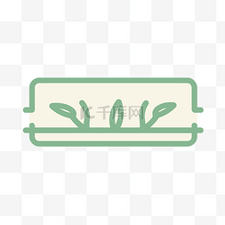 绿色食品插图图片_绿色食品和植物图标与绿叶树枝 