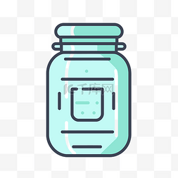 浅蓝色的背景图片_浅蓝色的 jar 图标，带有一个小孔 