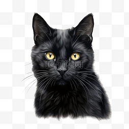 黑貓插畫