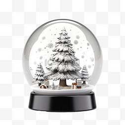 雪球里的圣诞树