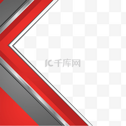 科技边框几何线条图片_红色简约商务边框金边背景几何红