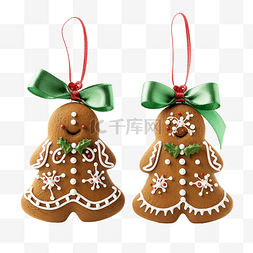 冬天的袜子卡通图片_树铃和袜子形式的姜饼圣诞饼干