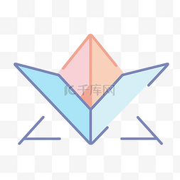 折纸的图标图片_折纸花的内嵌符号 向量