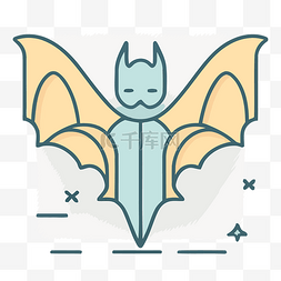 线性格式的图标蝙蝠 蝙蝠图标