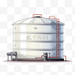 最小风格的石油插图金属罐