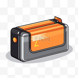 汽车充电器图片_简约风格的汽车插图电池