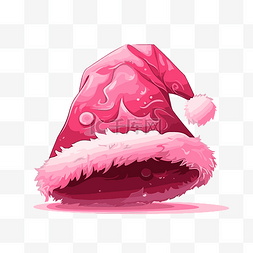 红色卡通圣诞帽图片_粉色圣诞帽 向量