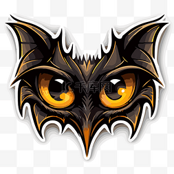 眼睛设计素材图片_猫头鹰和蝙蝠的脸剪贴画 向量