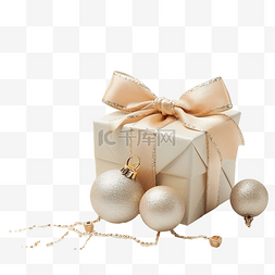美丽的蝴蝶结图片_圣诞组合物，配有礼品盒和美丽的