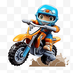 可爱的越野摩托车玩具