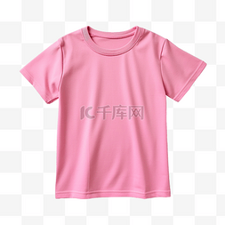 儿童空白 T 恤粉色圆领短袖